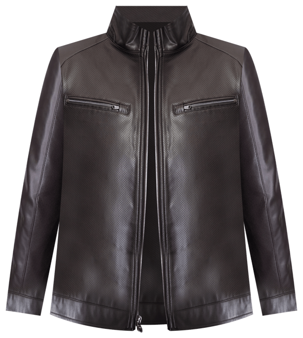 Michael Kors Men s Perforated Faux Leather Moto Jacket Created for Macy s Macy s