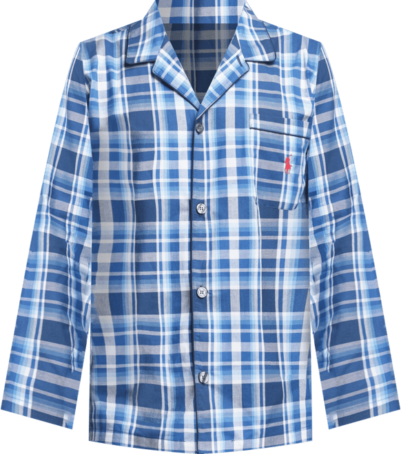 Men's Plaid Woven Pajama Top