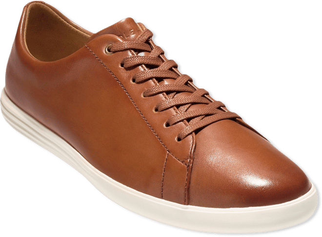 (取寄) コールハーン メンズ グランド クロスコート リ Cole Haan men Cole Haan Grand Crosscourt II Tan Leather Burnish Cole Haan Men's Grand Crosscourt II Sneaker - Macy's