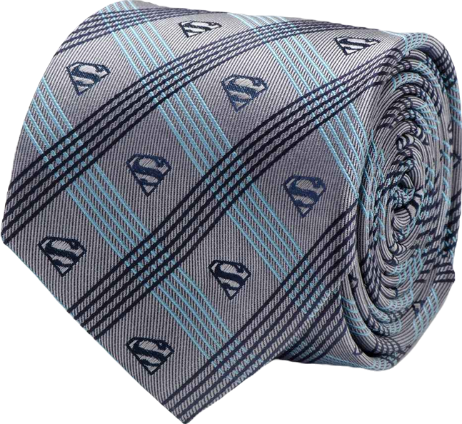 Superman Plaid Men's Tie