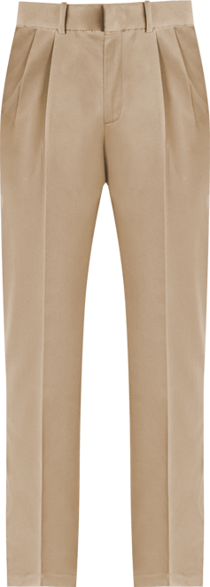 Men's Premium No Iron Khaki Classic Fit Pleat Hidden Expandable Waist Pants