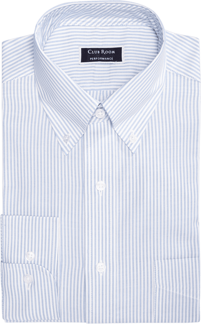 Club Room Men's Regular Fit University Stripe Dress Shirt, Created