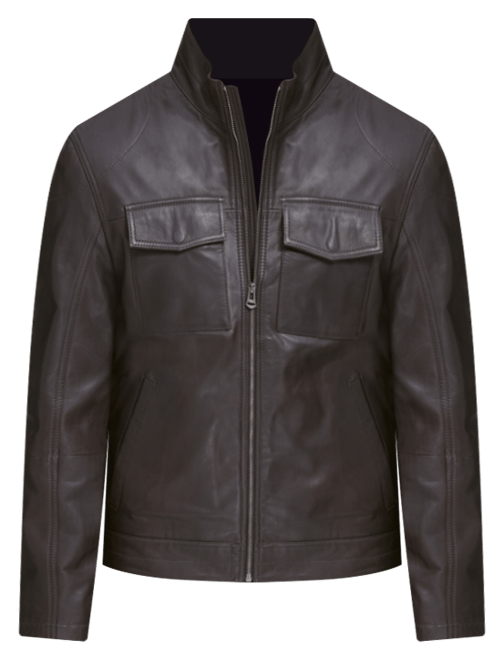 Cole Haan Men's Leather Trucker Jacket - Macy's
