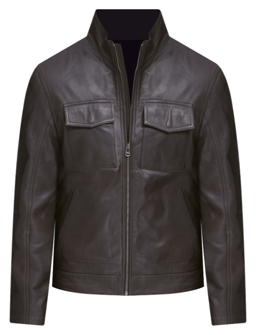 Cole Haan Men's Leather Trucker Jacket - Macy's