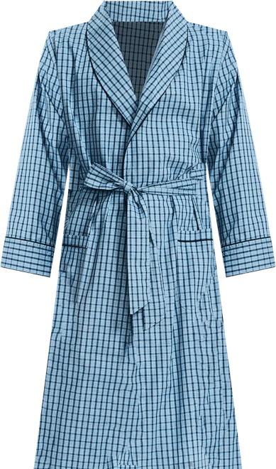 Men's Woven Plaid Robe