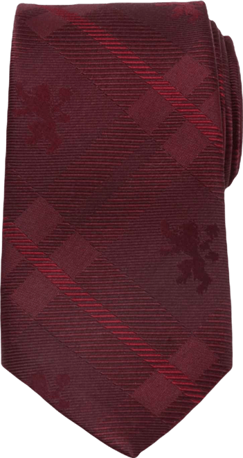 Men's Lannister Lion Plaid Tie