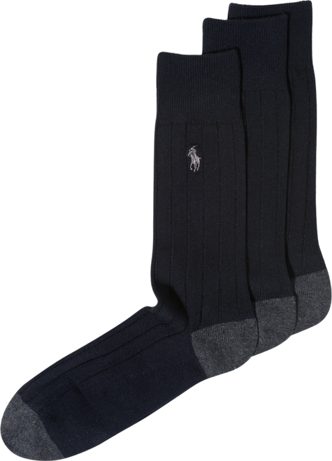 Men's 3-Pack Soft Touch Rib Dress Socks