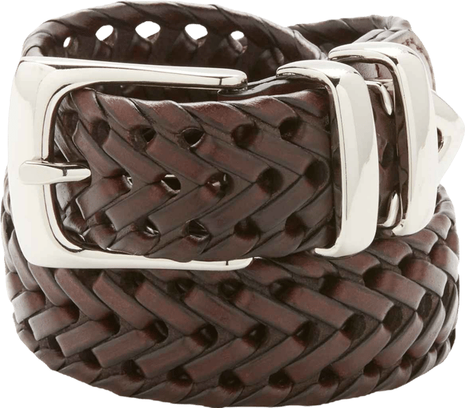 Men's Leather Braided Belt