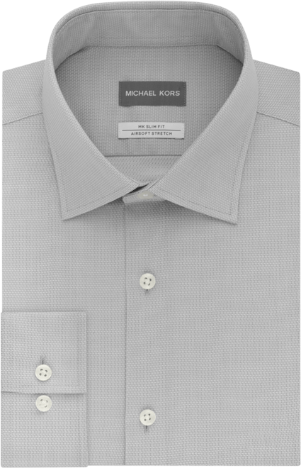 Michael Kors Men's Slim Fit Airsoft Performance Non-Iron Dress Shirt -  Macy's