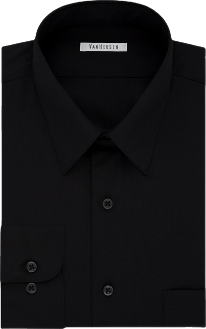 Men's Bigger Fit Wrinkle Free Poplin Solid Dress Shirt