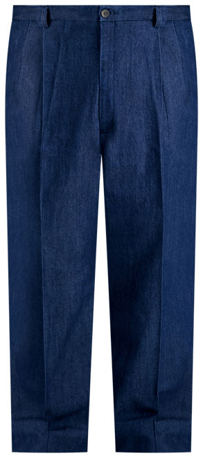 Men's Big & Tall Stretch Denim Classic-Fit Pleated Pants