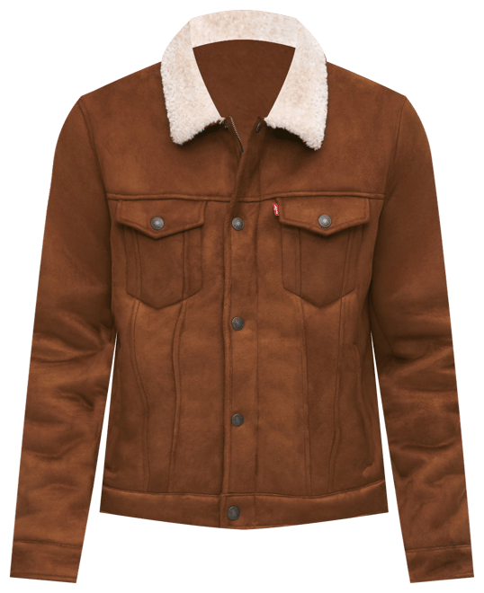 Men's Relaxed-Fit Faux-Shearling Trucker Jacket