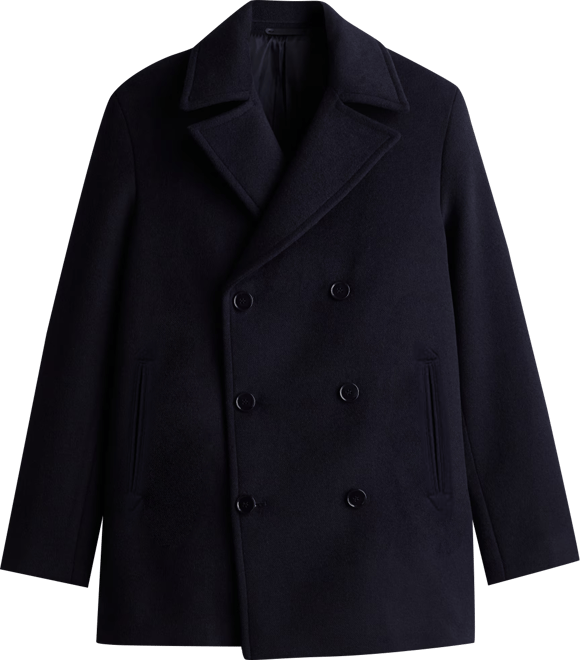 Men's Three-Button Pea Coat