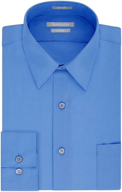 Men's Athletic Fitted Poplin Dress Shirt