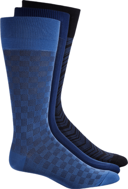 Perry Ellis Men's 3-Pk. Microfiber Patterned Socks
