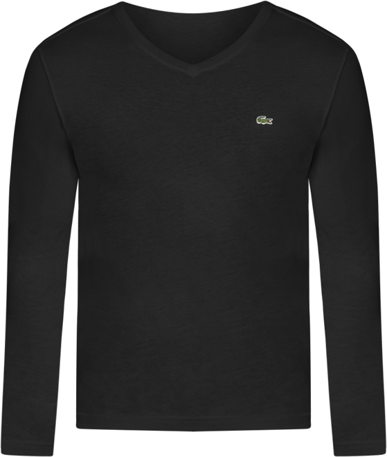 Lacoste v neck outlet long sleeve