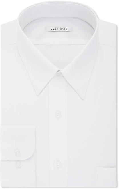 Men's Bigger Fit Wrinkle Free Poplin Solid Dress Shirt