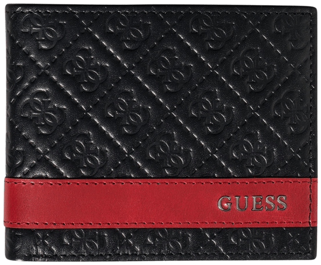 GUESS Men's Orlando Leather Double Billfold Wallet - Macy's