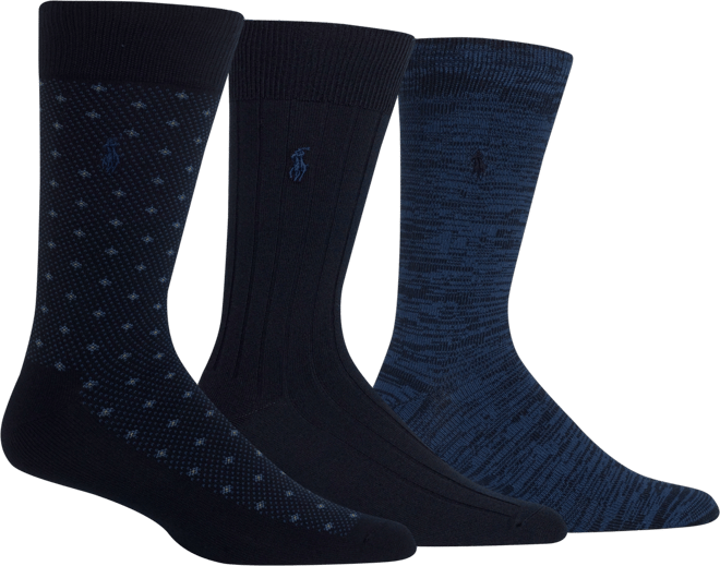 Men's Diamond Dot Dress Socks, 3 Pack