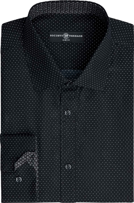 Men's Slim-Fit Non-Iron Performance Print Dress Shirt