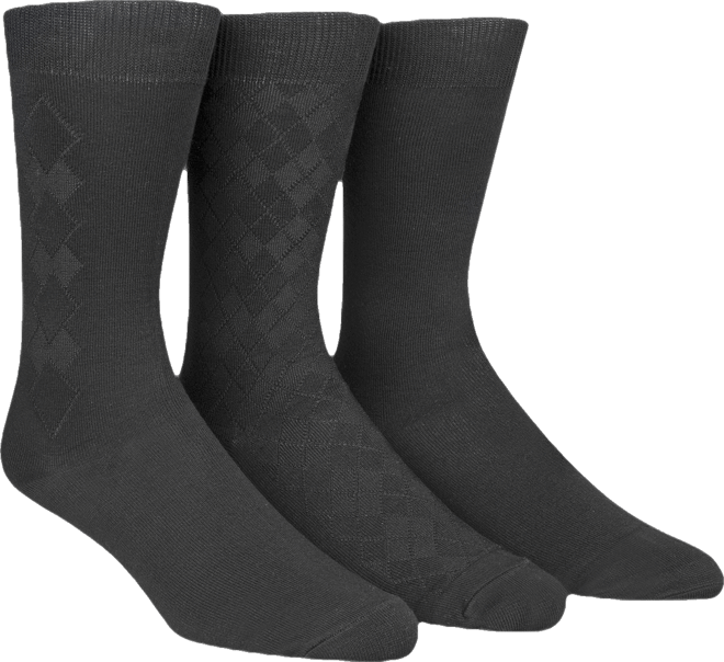 Men's Socks, Rayon Dress Men's Socks 3 Pack