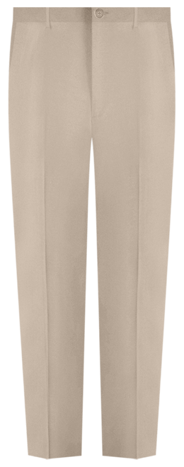 Men's Premium No Iron Khaki Classic Fit Flat Front Hidden Expandable Waist Pant