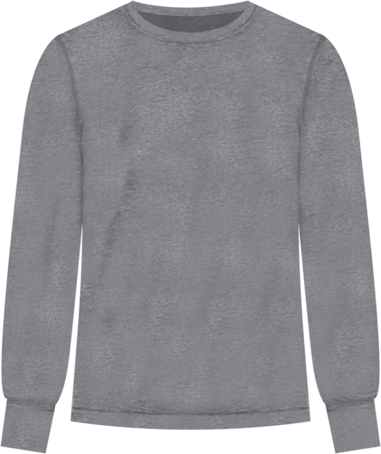 Men's 2 Layer Cotton Blend Thermal Long Sleeve Shirt