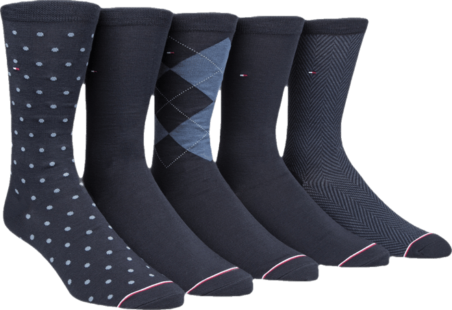 Men's 5-Pk. Assorted Printed Crew Socks