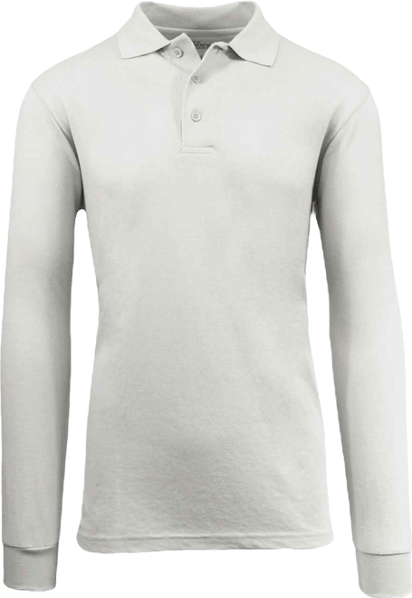 Men's Long Sleeve Pique Polo Shirt