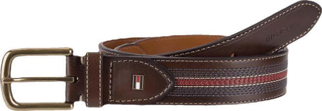 Faux-Leather Multi Stitch Single Strap Belt