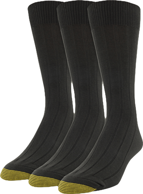 Gold Toe Black Hampton Fx 3-pack Socks