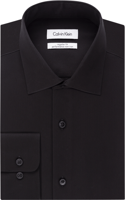 Steel Men's Classic-Fit Non-Iron Performance Herringbone Dress Shirt