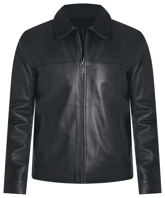 Perry ellis lambskin outlet leather jacket