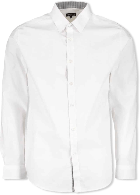 Mens Long Sleeve Solid Slim Fit Dress Shirts