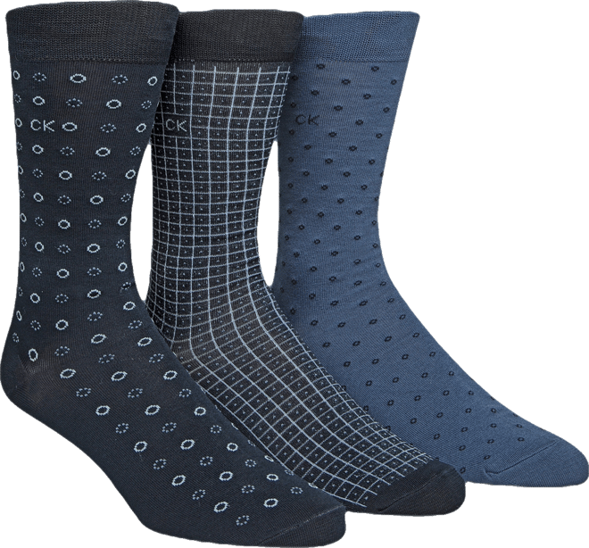 Men's 3-Pk. Patterned Crew Socks