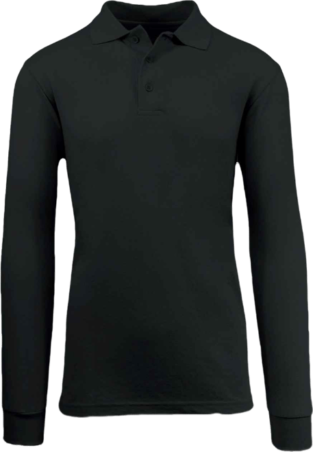 Men's Long Sleeve Pique Polo Shirt
