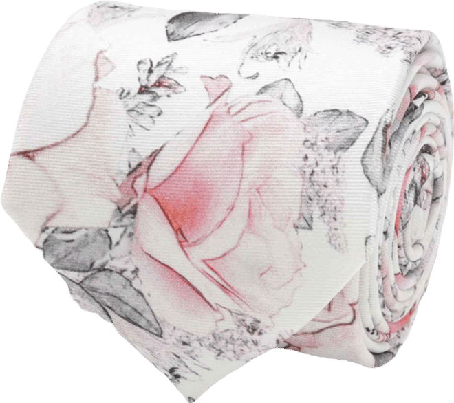 Men's Painted Floral Tie