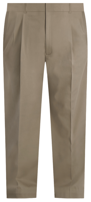 Men's Big & Tall Iron Free Premium Khaki Classic-Fit Pleated Pant