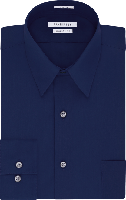 Regular Fit: short sleeve poplin shirt Blue Aop Leaves