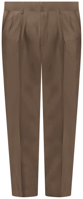 Men's Easy Classic Pleated Fit Khaki Stretch Pants