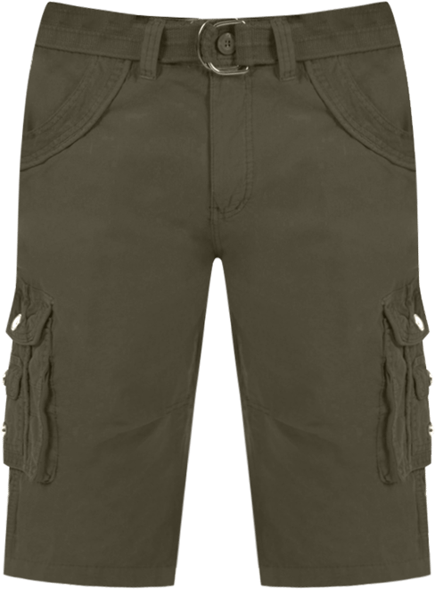 X-Ray Men's Belted Double Pocket Cargo Shorts