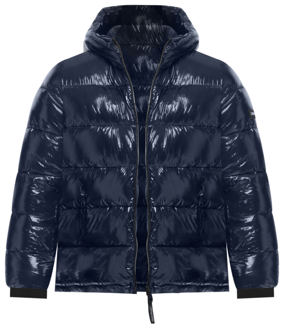 High shine hooded puffer jacket mens hotsell