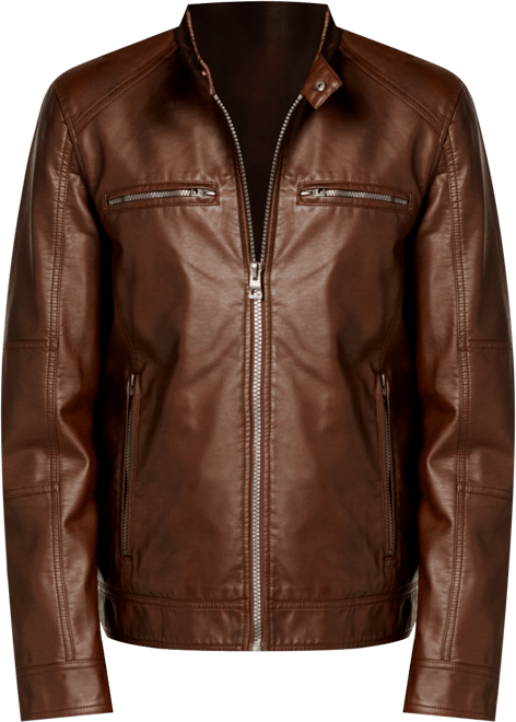 Men's Mule Brown Leather Biker Jacket