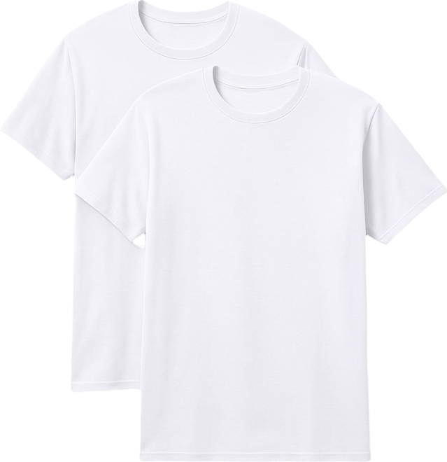 Men's Big and Tall Classic Crew Neck Undershirts, Pack of 2