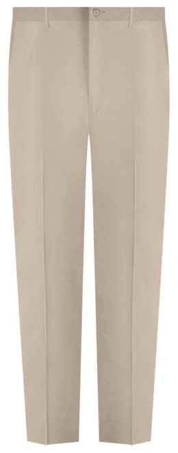 Men's Premium No Iron Khaki Classic Fit Flat Front Hidden Expandable Waist Pant