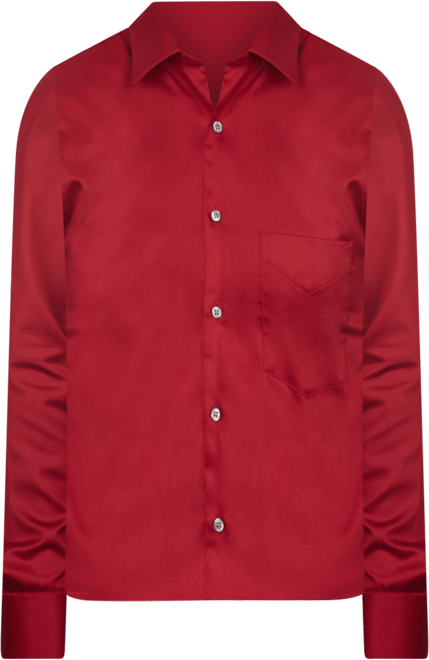 Men's Classic/Regular Fit Stretch Wrinkle Free Sateen Dress Shirt