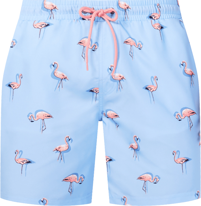Men's Quick-Dry Performance Flamingo-Print 7" Swim Trunks, Created for Macy's