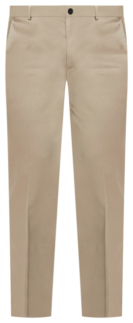 Men's Premium No Iron Khaki Straight-Fit Stretch Flat-Front Pants