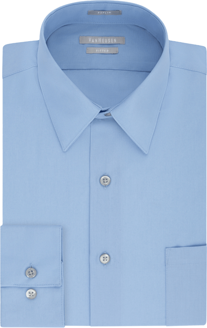 Men's Athletic Fitted Poplin Dress Shirt