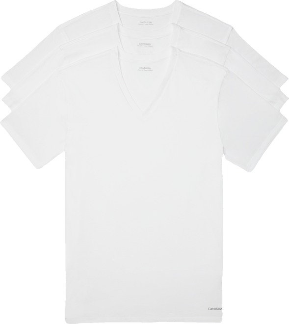 Calvin Klein Men's 3-Pack Cotton Classics Short-Sleeve V